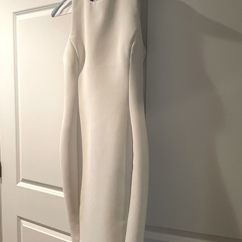 Faith Connexion ivory sheath with zipper back